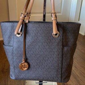 Michael Kors Logo Leather Tote